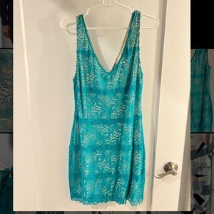 Teal Bebe Dress Size L